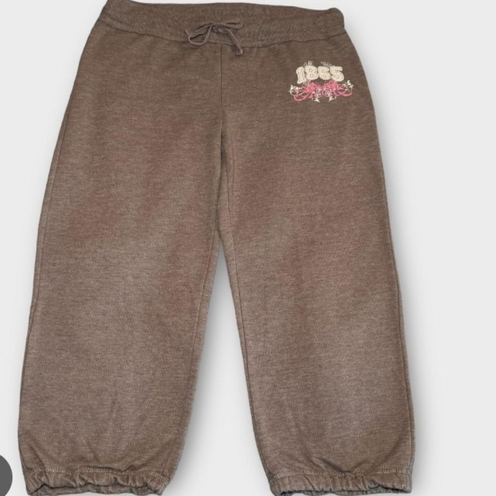 Sporty y2k Brat Summer Mossimo capri joggers Xxl Tie Waist Brown Tan Hue